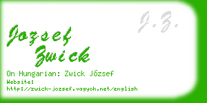 jozsef zwick business card