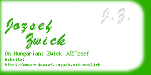 jozsef zwick business card